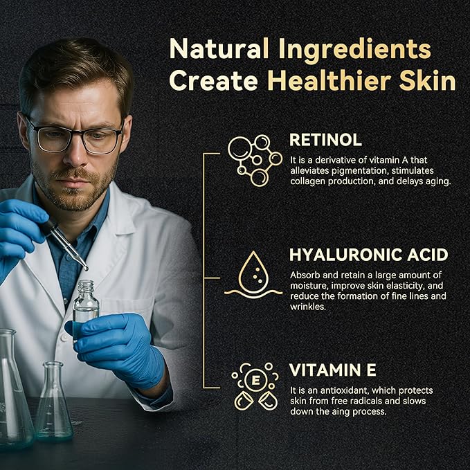 Men's Beef Tallow for Skin, Whipped Grass-Fed Beef Tallow Face Cream, Tallow Balm with Anti-Aging Retinol & Hyaluronic Acid, Mens Skin Care Face Moisturizer, Reduces Wrinkles & Lines, Sandalwood, 3 OZ