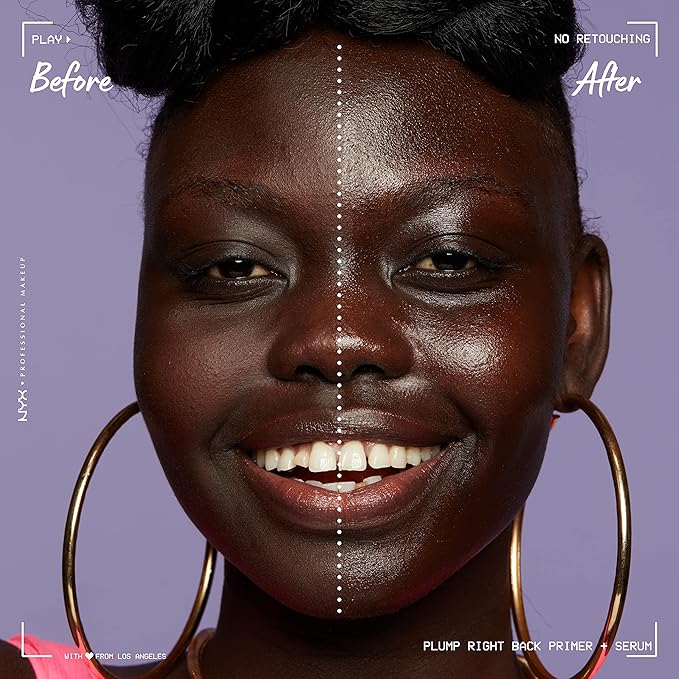 NYX PROFESSIONAL MAKEUP Plump Right Back Plumping Serum & Primer, With Hyaluronic Acid & Bare With Me Concealer Serum, Up To 24Hr Hydration - Vanilla