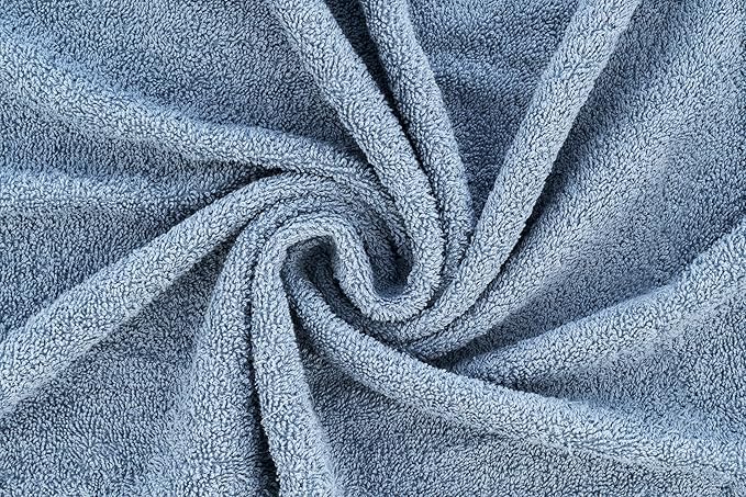 CASA COPENHAGEN He & She 2 Pieces Large Bath Sheet Set- Dusty Blue + Pink, 550 GSM, Designed in Denmark Made of Soft Egyptian Cotton for Bathroom, Kitchen & Shower