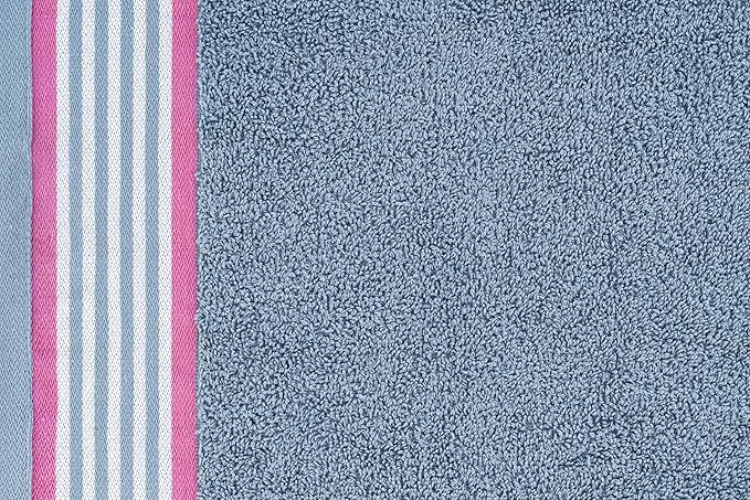 CASA COPENHAGEN He & She 2 Pieces Large Bath Sheet Set- Dusty Blue + Pink, 550 GSM, Designed in Denmark Made of Soft Egyptian Cotton for Bathroom, Kitchen & Shower