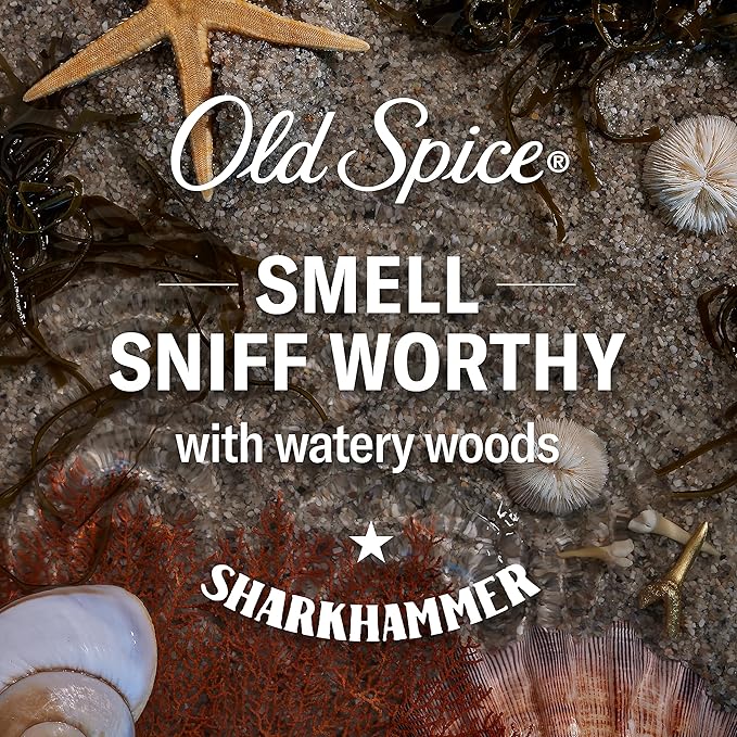 Old Spice Body Wash for Men, Sharkhammer, Long Lasting Lather, 24 fl oz (Pack of 4)